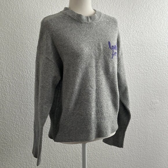 a new day Sweaters - A New Day Gray “Love That For You” Embroidered Sweater Small Crewneck